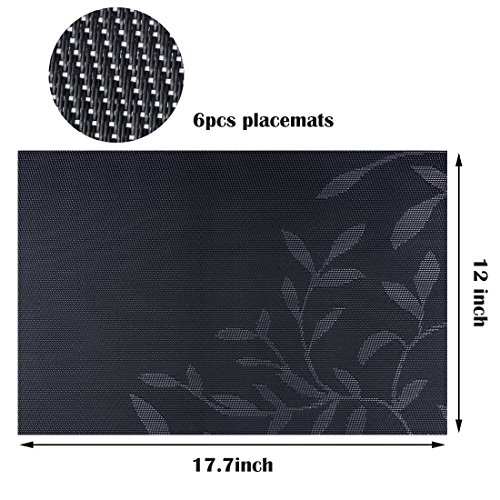 Fanuk-Placemats-Set-of-6-Washable-Heat-Insulation-Non-slip-Woven-Vinyl-Place-Mats-for-Kitchen-and-Dining-Room-Black-Leaf-0-3.jpg